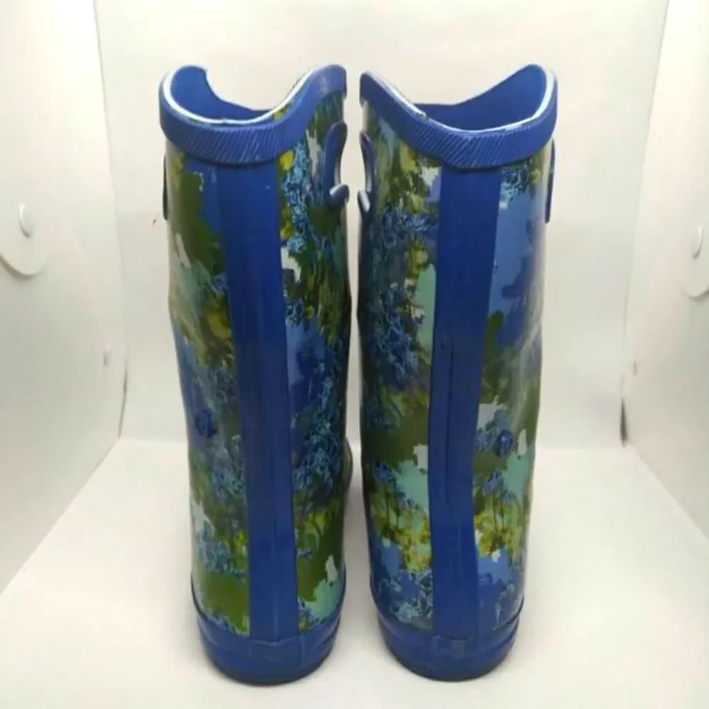 Hunter x Target‎ Waterproof Rain Boots Girls Size 4 Blue Green